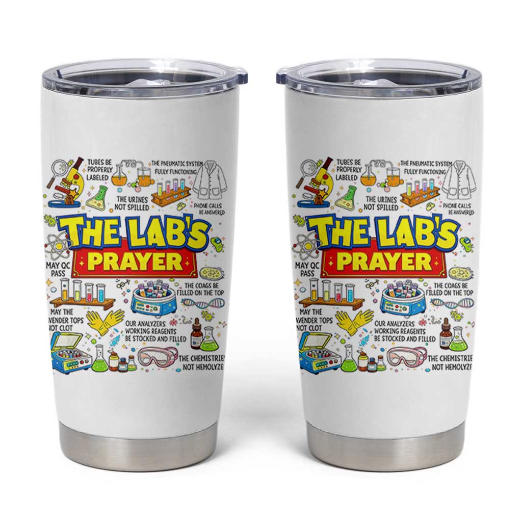 The Lab’s Prayer Funny Lab Week 2026 Tumbler Cup Medical Laboratory Scientist Humor Gift for Lab Techs