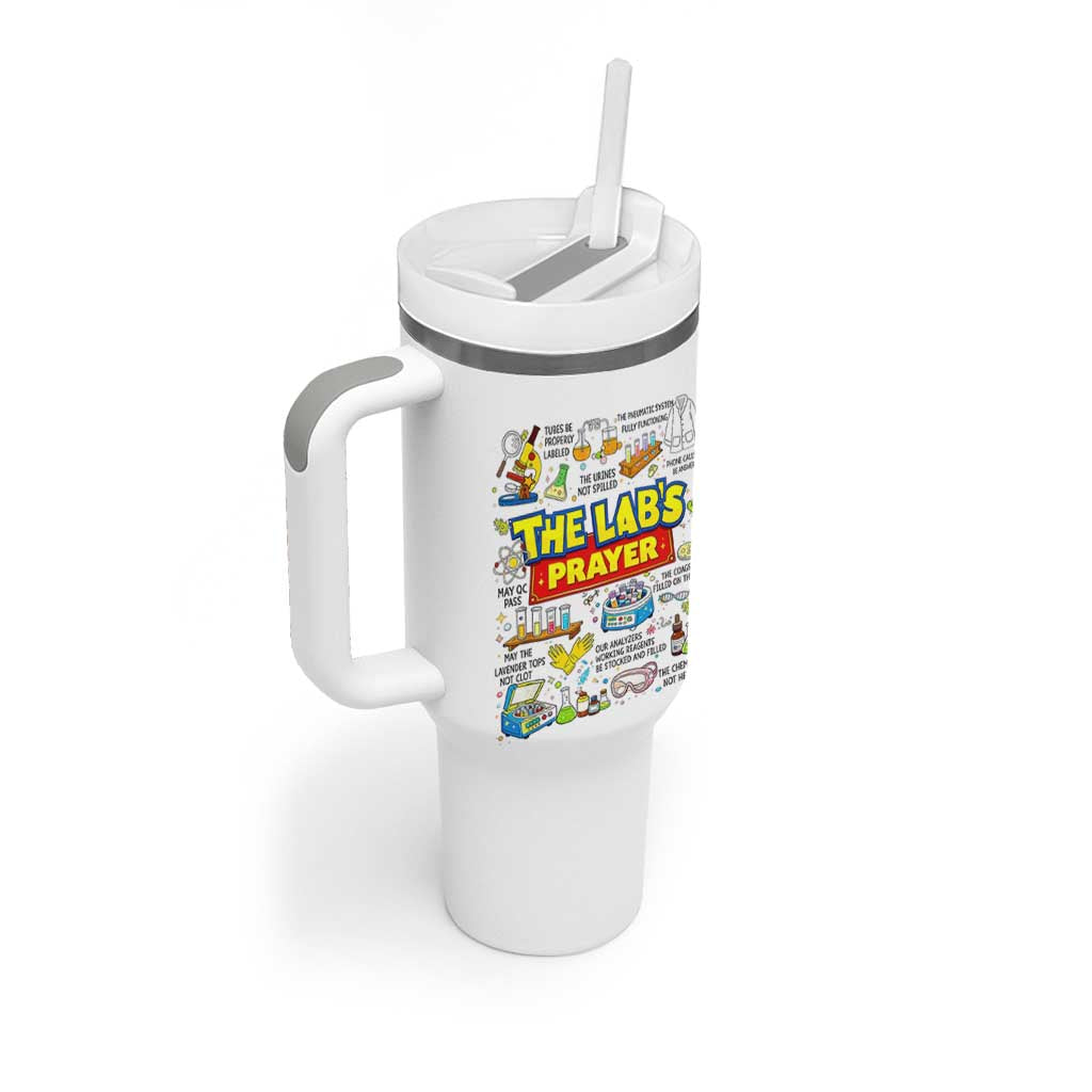 The Lab’s Prayer Funny Lab Week 2026 Tumbler With Handle Medical Laboratory Scientist Humor Gift for Lab Techs