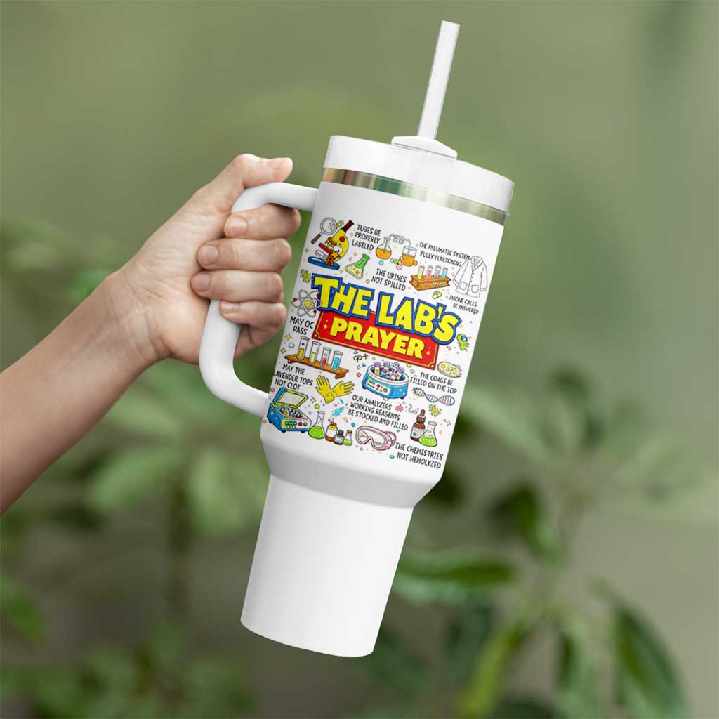 The Lab’s Prayer Funny Lab Week 2026 Tumbler With Handle Medical Laboratory Scientist Humor Gift for Lab Techs