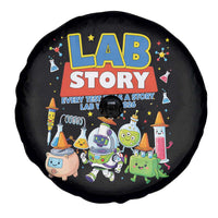 Lab Story Every Test Tells a Story Lab Week 2026 Spare Tire Cover Science Characters Lab Techs Medical Laboratory