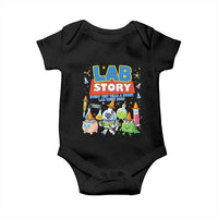 Lab Story Every Test Tells a Story Lab Week 2026 Baby Onesie Science Characters Lab Techs Medical Laboratory