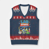 Lab Story Every Test Tells a Story Lab Week 2026 V-Neck Knit Sweater Vest Science Characters Lab Techs Medical Laboratory