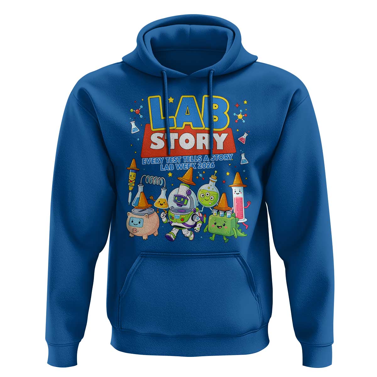 Lab Story Every Test Tells a Story Lab Week 2026 Hoodie Science Characters Lab Techs Medical Laboratory