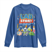 Lab Story Every Test Tells a Story Lab Week 2026 Long Sleeve Shirt Science Characters Lab Techs Medical Laboratory