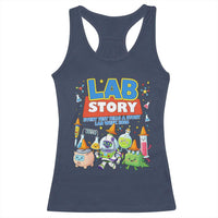 Lab Story Every Test Tells a Story Lab Week 2026 Racerback Tank Top Science Characters Lab Techs Medical Laboratory