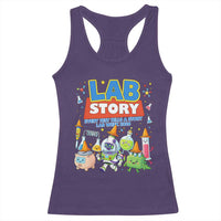 Lab Story Every Test Tells a Story Lab Week 2026 Racerback Tank Top Science Characters Lab Techs Medical Laboratory