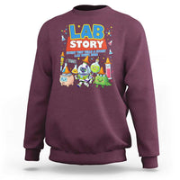 Lab Story Every Test Tells a Story Lab Week 2026 Sweatshirt Science Characters Lab Techs Medical Laboratory