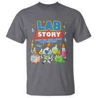Lab Story Every Test Tells a Story Lab Week 2026 T Shirt Science Characters Lab Techs Medical Laboratory