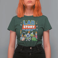Lab Story Every Test Tells a Story Lab Week 2026 T Shirt For Women Science Characters Lab Techs Medical Laboratory