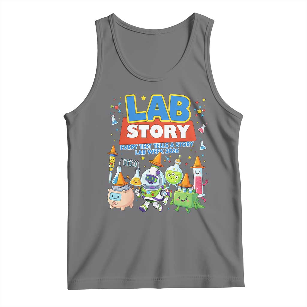 Lab Story Every Test Tells a Story Lab Week 2026 Tank Top Science Characters Lab Techs Medical Laboratory
