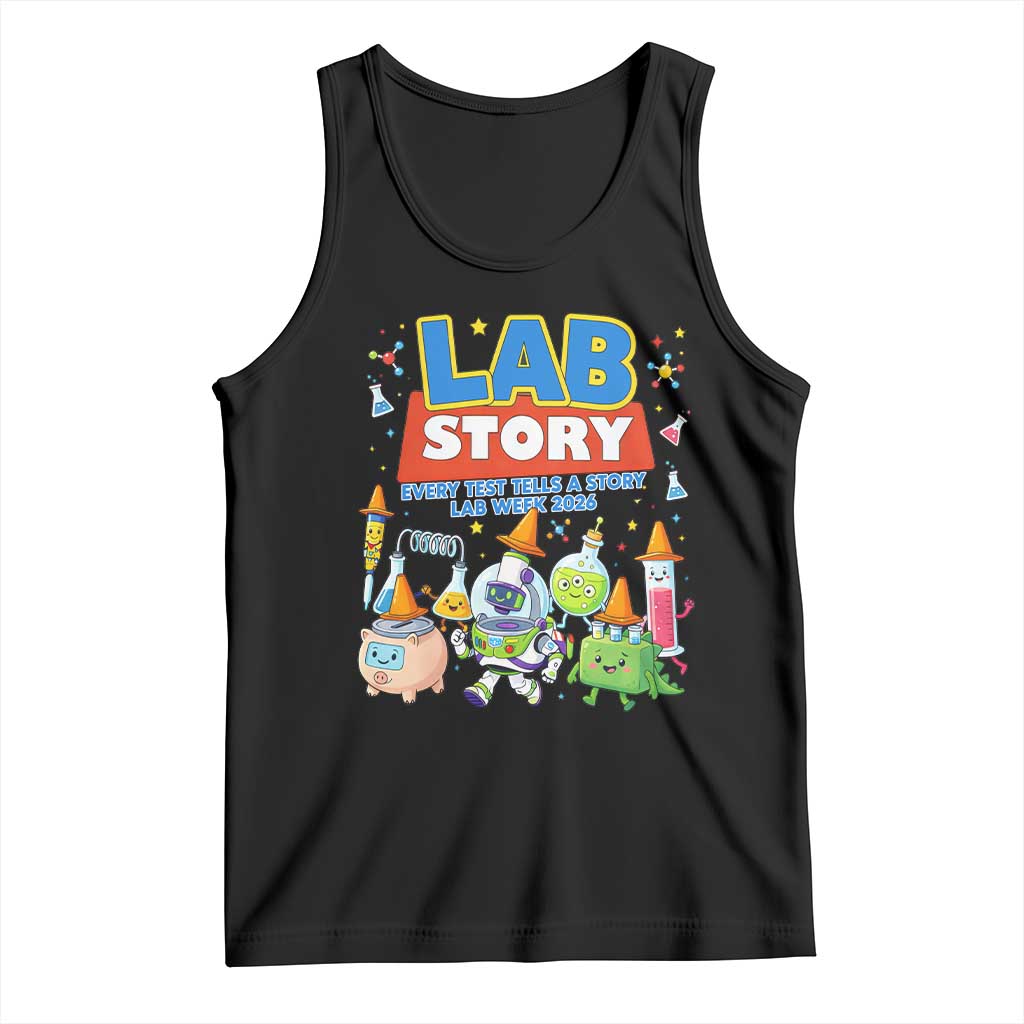 Lab Story Every Test Tells a Story Lab Week 2026 Tank Top Science Characters Lab Techs Medical Laboratory