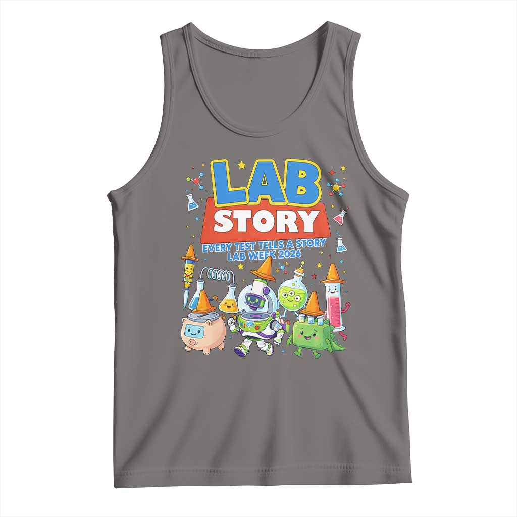 Lab Story Every Test Tells a Story Lab Week 2026 Tank Top Science Characters Lab Techs Medical Laboratory