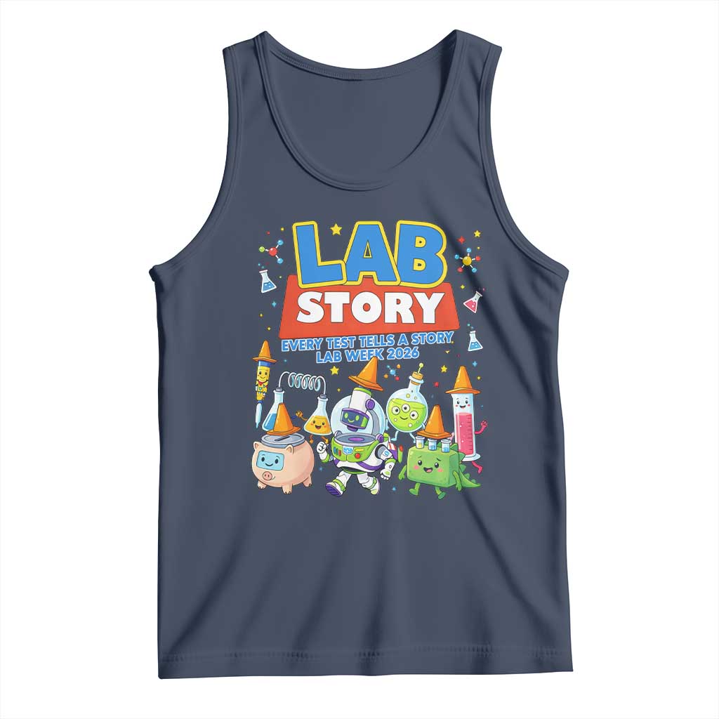 Lab Story Every Test Tells a Story Lab Week 2026 Tank Top Science Characters Lab Techs Medical Laboratory