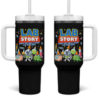 Lab Story Every Test Tells a Story Lab Week 2026 Tumbler With Handle Science Characters Lab Techs Medical Laboratory