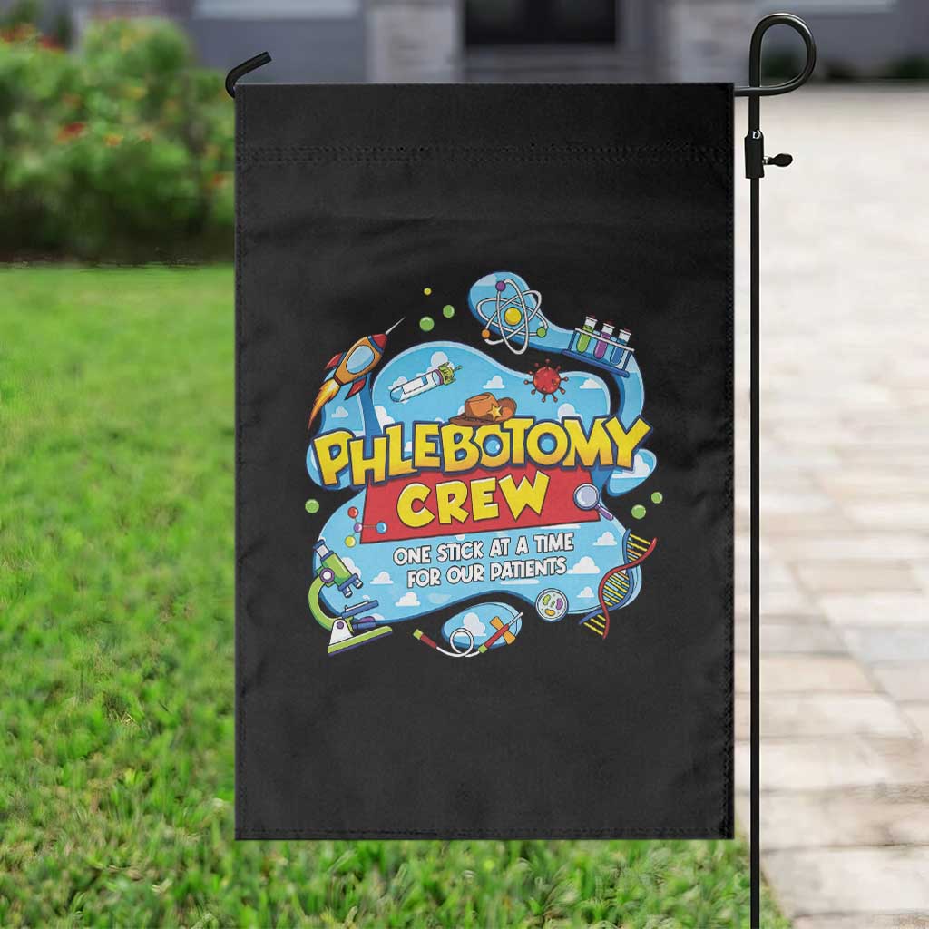 Phlebotomy Crew Lab Week 2026 Garden Flag One Stick At A Time Funny Phlebotomist Healthcare Lab