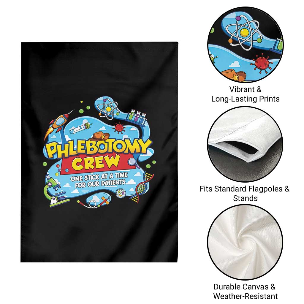 Phlebotomy Crew Lab Week 2026 Garden Flag One Stick At A Time Funny Phlebotomist Healthcare Lab
