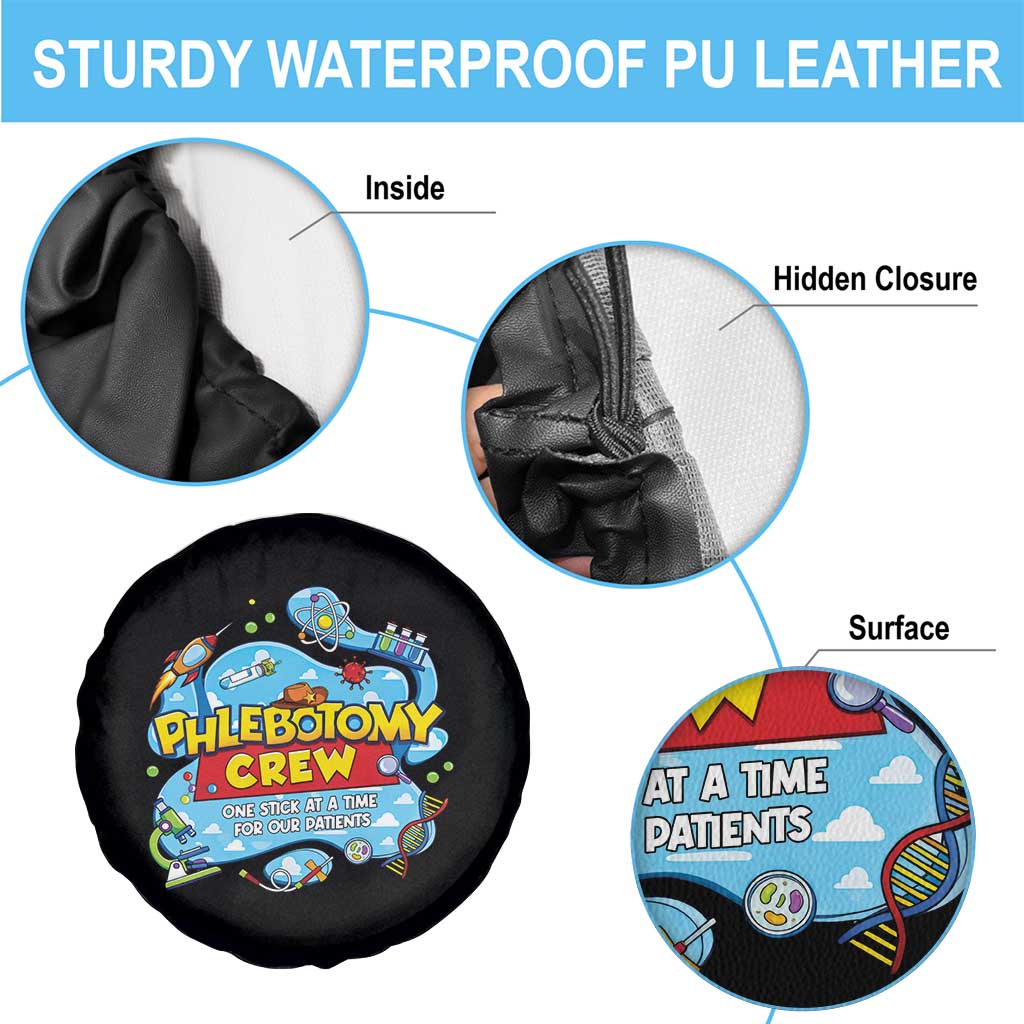 Phlebotomy Crew Lab Week 2026 Spare Tire Cover One Stick At A Time Funny Phlebotomist Healthcare Lab