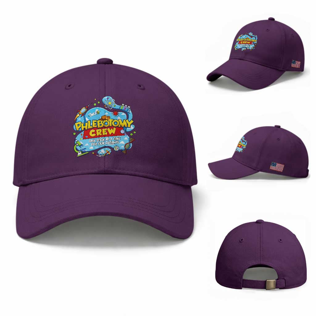 Phlebotomy Crew Lab Week 2026 Baseball Cap One Stick At A Time Funny Phlebotomist Healthcare Lab