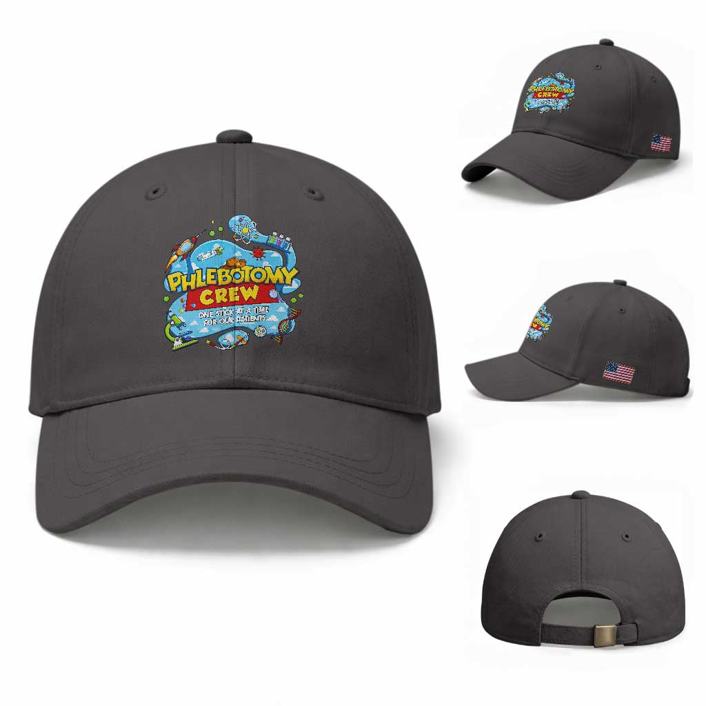 Phlebotomy Crew Lab Week 2026 Baseball Cap One Stick At A Time Funny Phlebotomist Healthcare Lab