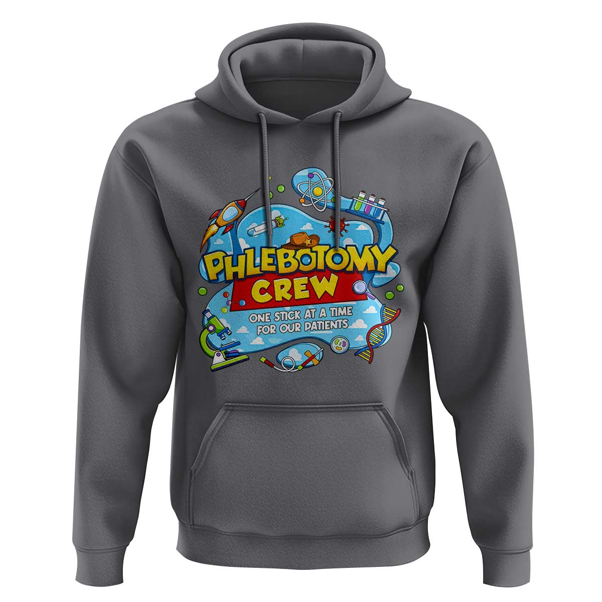 Phlebotomy Crew Lab Week 2026 Hoodie One Stick At A Time Funny Phlebotomist Healthcare Lab