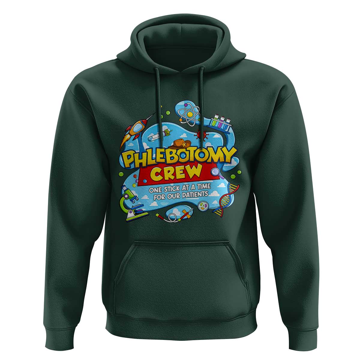 Phlebotomy Crew Lab Week 2026 Hoodie One Stick At A Time Funny Phlebotomist Healthcare Lab