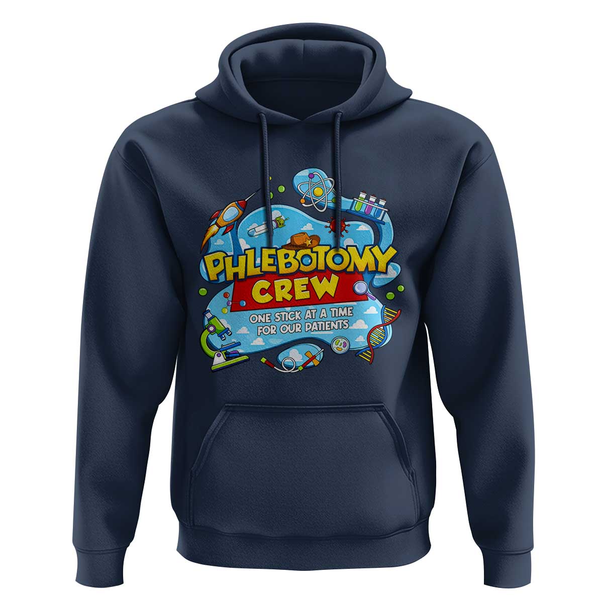 Phlebotomy Crew Lab Week 2026 Hoodie One Stick At A Time Funny Phlebotomist Healthcare Lab