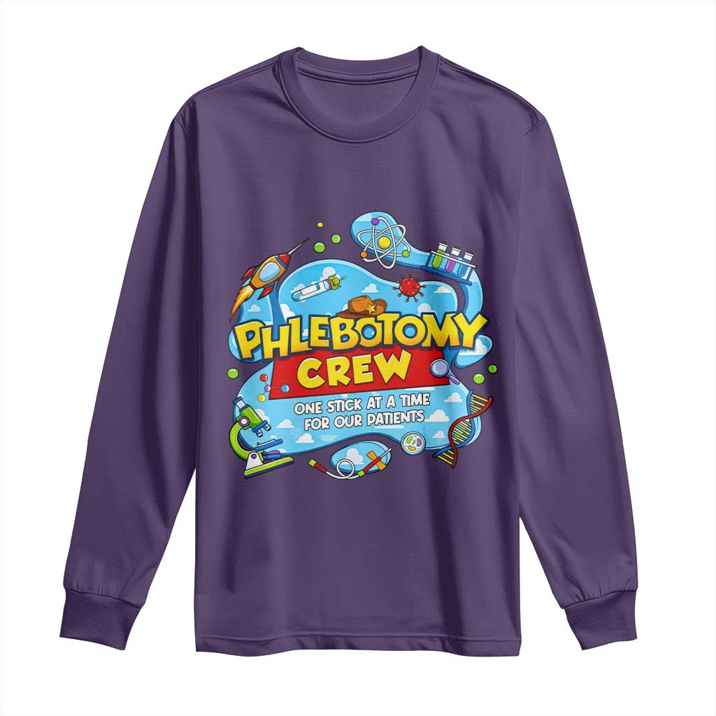 Phlebotomy Crew Lab Week 2026 Long Sleeve Shirt One Stick At A Time Funny Phlebotomist Healthcare Lab