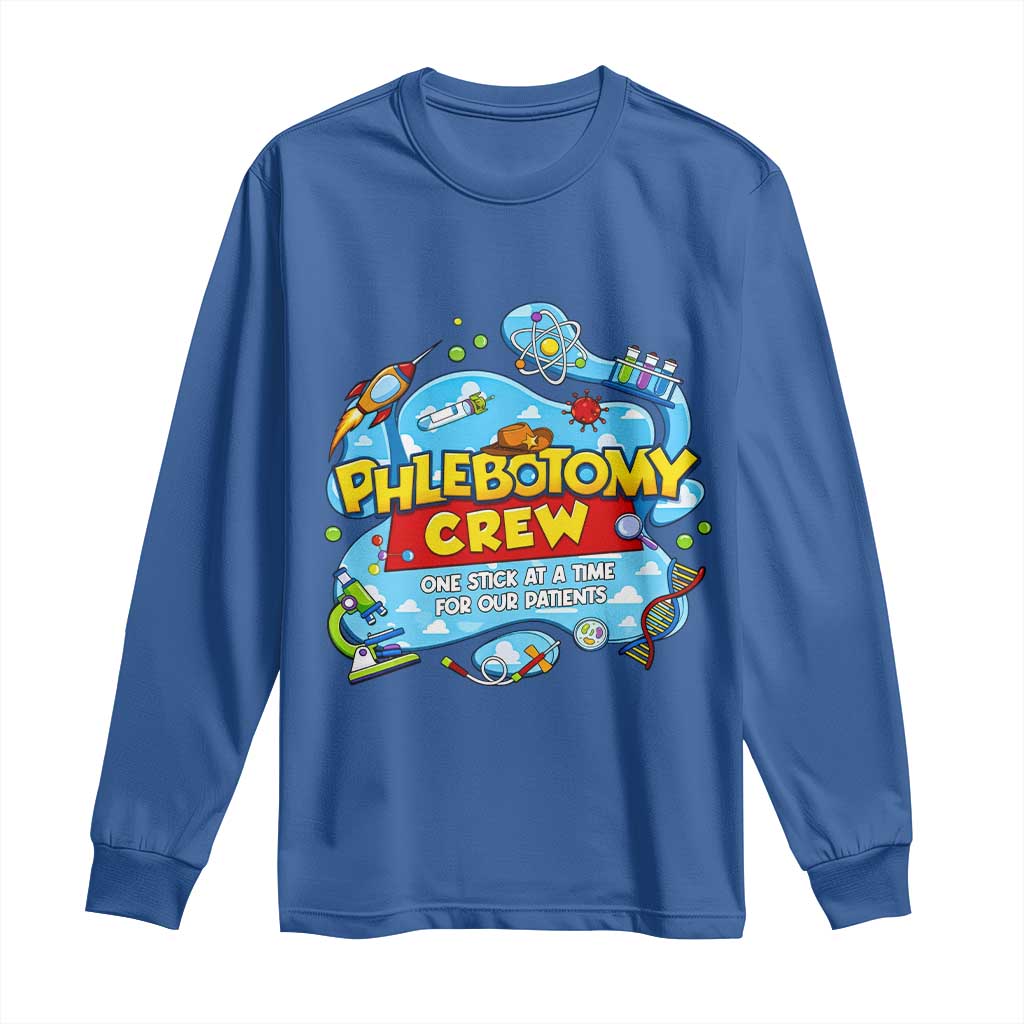 Phlebotomy Crew Lab Week 2026 Long Sleeve Shirt One Stick At A Time Funny Phlebotomist Healthcare Lab