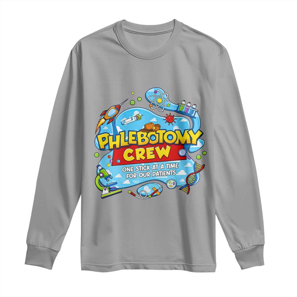 Phlebotomy Crew Lab Week 2026 Long Sleeve Shirt One Stick At A Time Funny Phlebotomist Healthcare Lab