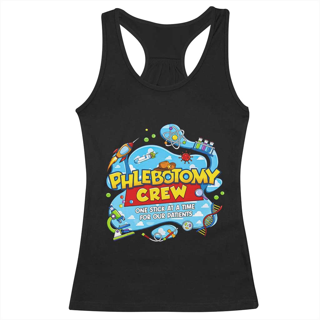 Phlebotomy Crew Lab Week 2026 Racerback Tank Top One Stick At A Time Funny Phlebotomist Healthcare Lab