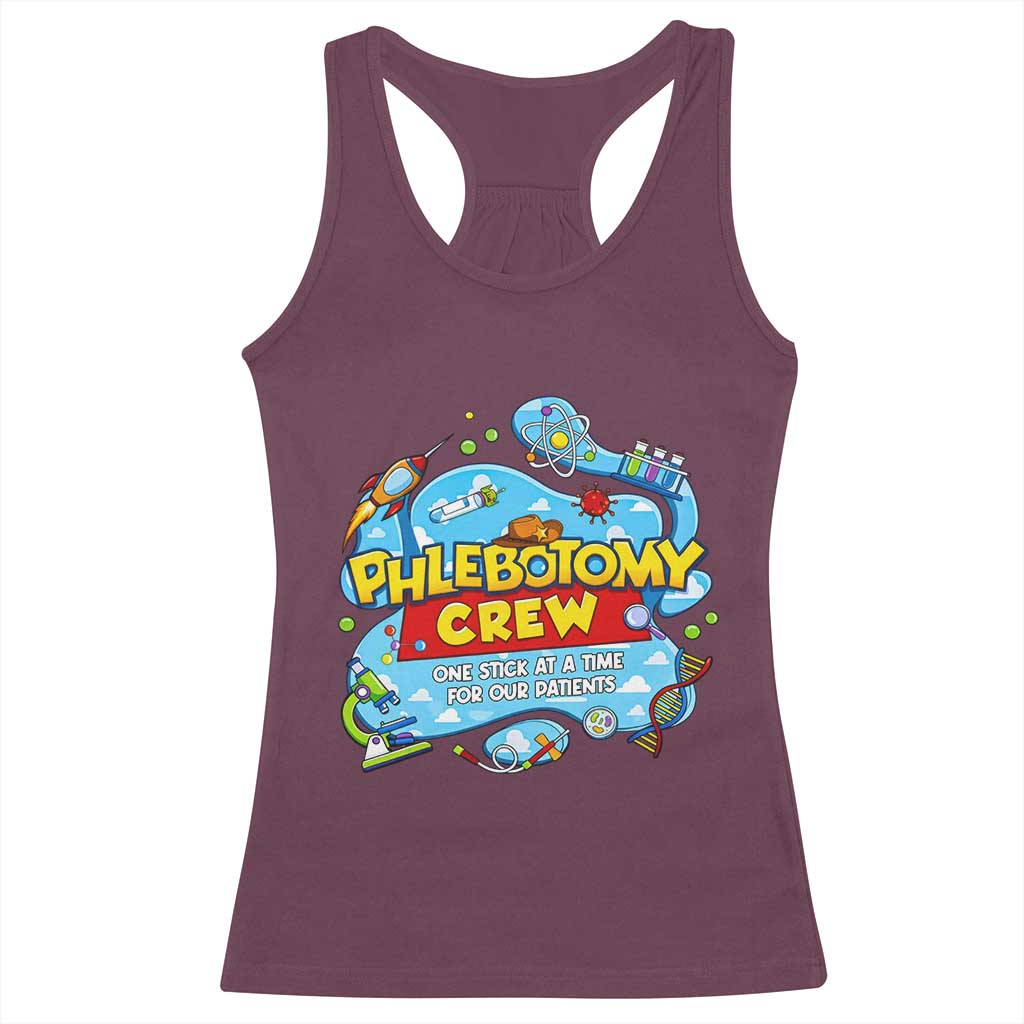 Phlebotomy Crew Lab Week 2026 Racerback Tank Top One Stick At A Time Funny Phlebotomist Healthcare Lab