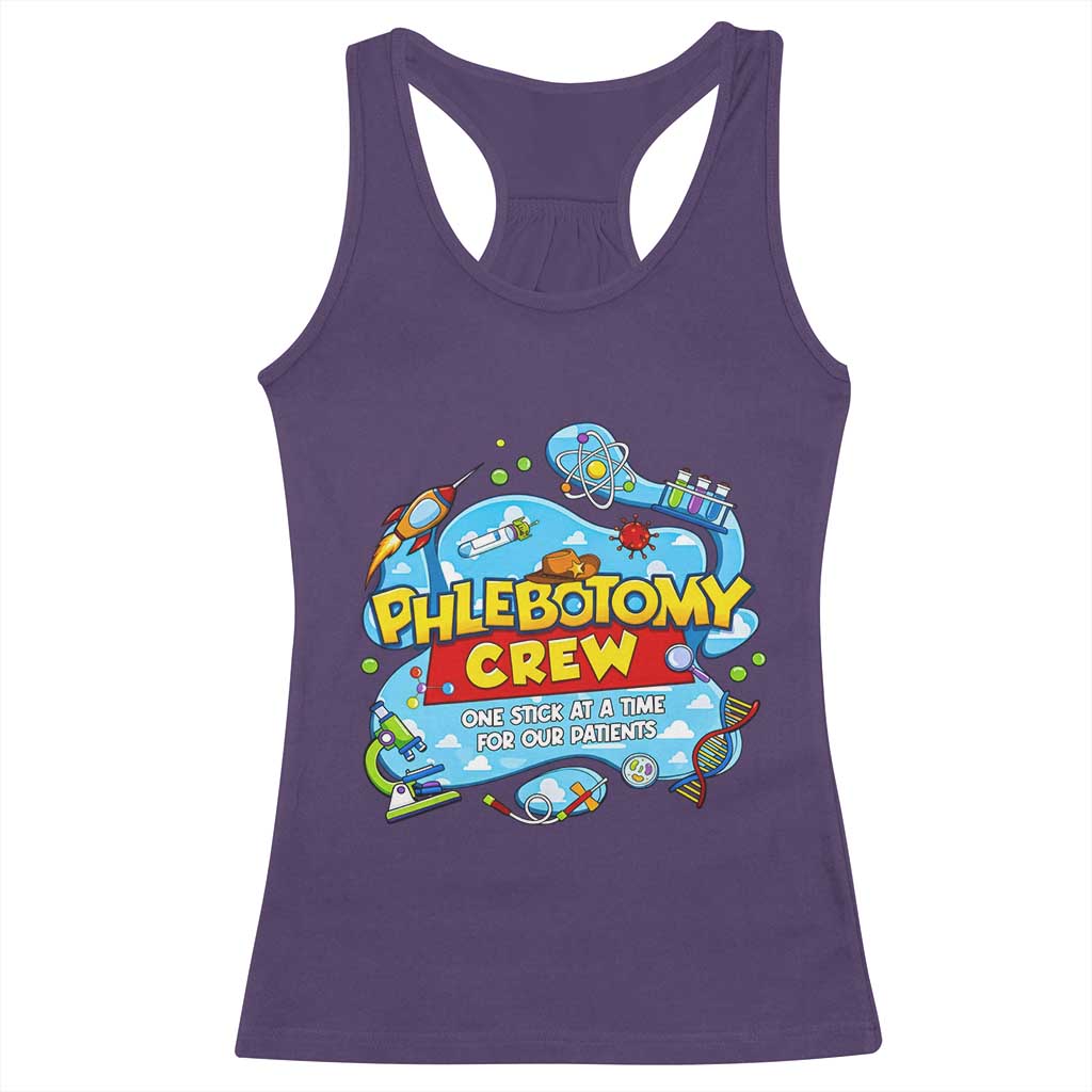 Phlebotomy Crew Lab Week 2026 Racerback Tank Top One Stick At A Time Funny Phlebotomist Healthcare Lab