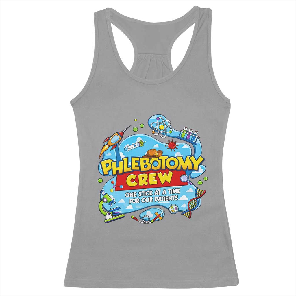 Phlebotomy Crew Lab Week 2026 Racerback Tank Top One Stick At A Time Funny Phlebotomist Healthcare Lab