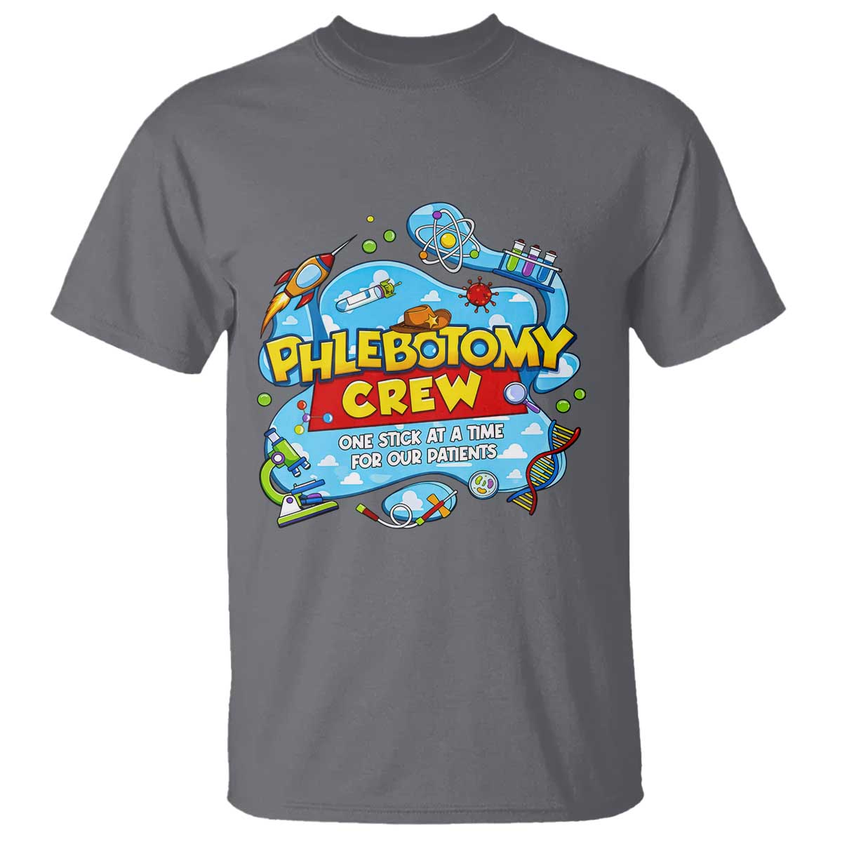 Phlebotomy Crew Lab Week 2026 T Shirt One Stick At A Time Funny Phlebotomist Healthcare Lab