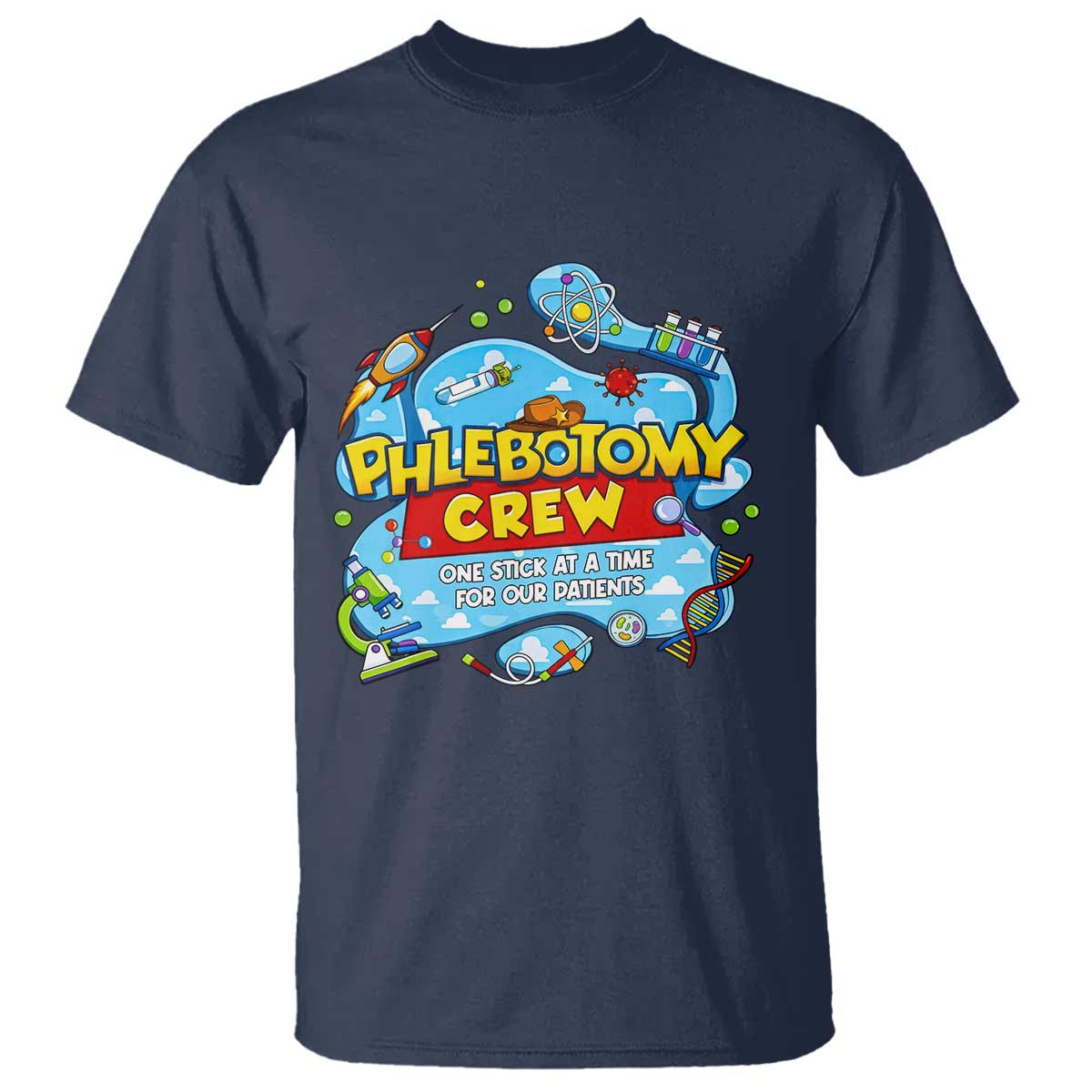 Phlebotomy Crew Lab Week 2026 T Shirt One Stick At A Time Funny Phlebotomist Healthcare Lab