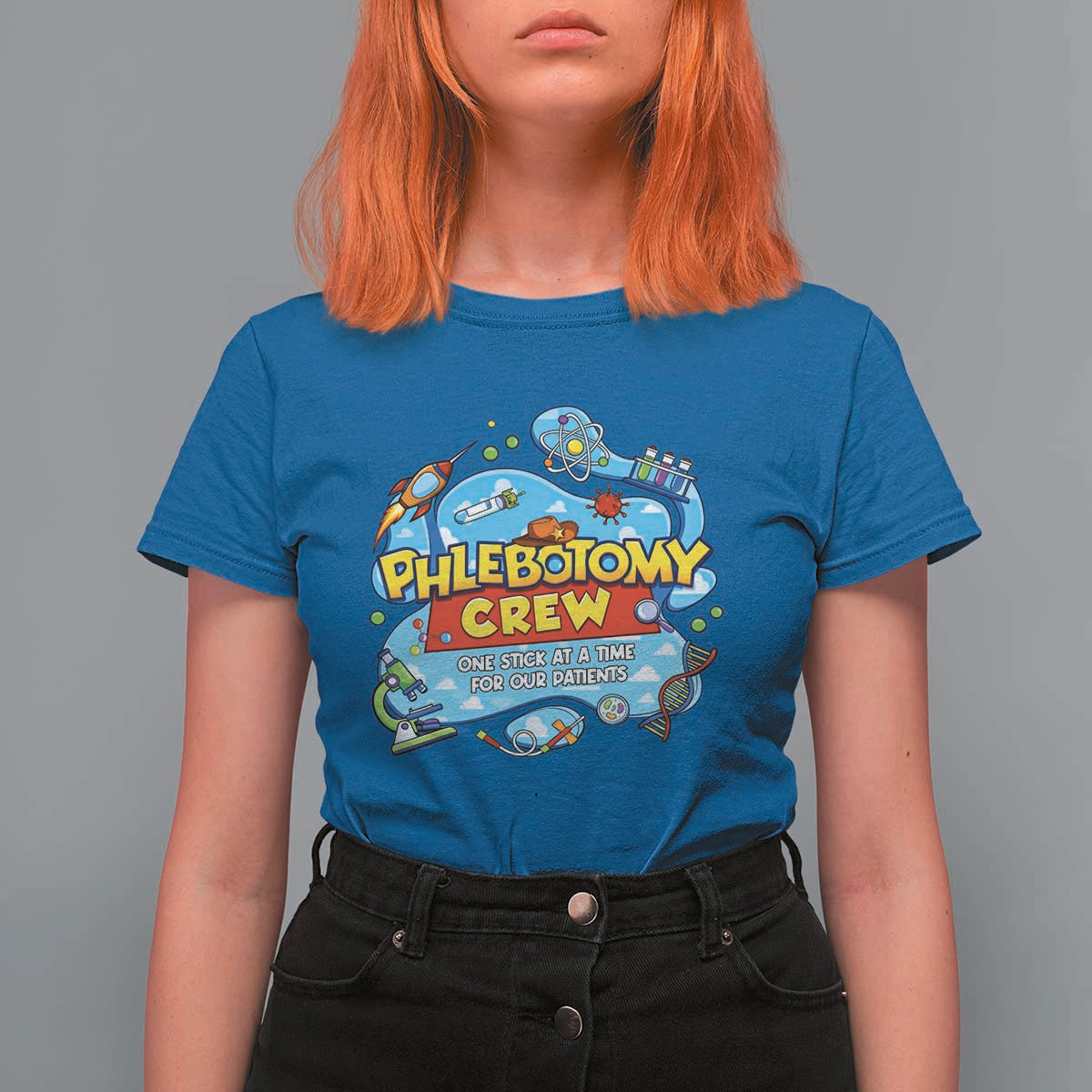 Phlebotomy Crew Lab Week 2026 T Shirt For Women One Stick At A Time Funny Phlebotomist Healthcare Lab