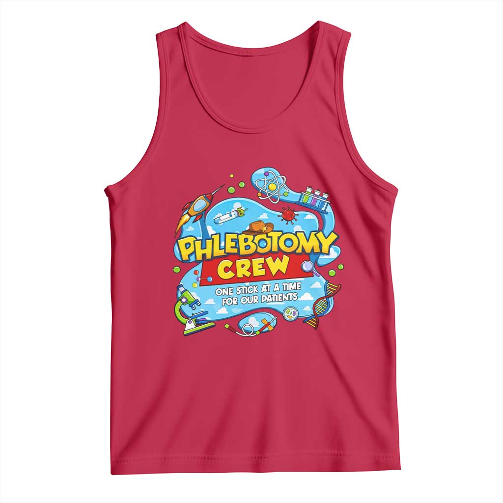 Phlebotomy Crew Lab Week 2026 Tank Top One Stick At A Time Funny Phlebotomist Healthcare Lab