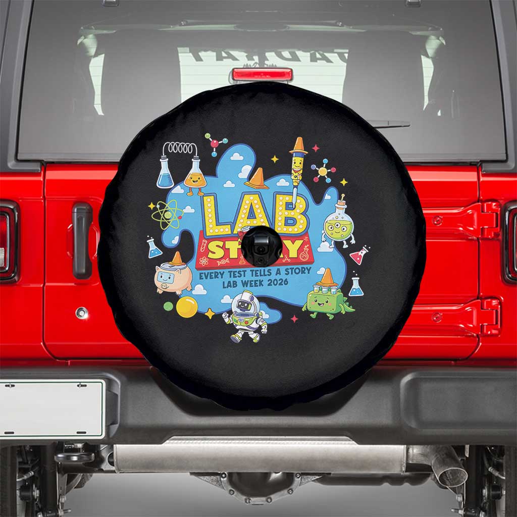 Lab Story Lab Week 2026 Celebration Spare Tire Cover Every Test Tells a Story Medical Lab Tech Appreciation Gift