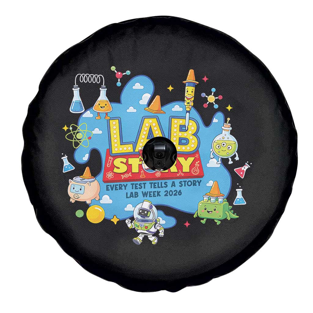 Lab Story Lab Week 2026 Celebration Spare Tire Cover Every Test Tells a Story Medical Lab Tech Appreciation Gift