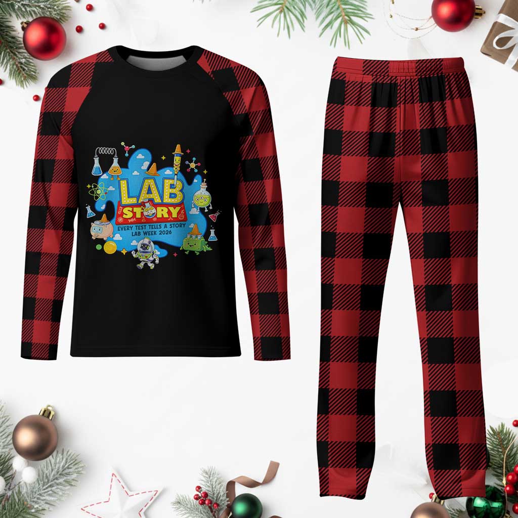 Lab Story Lab Week 2026 Celebration Plaid Pajama Set Every Test Tells a Story Medical Lab Tech Appreciation Gift