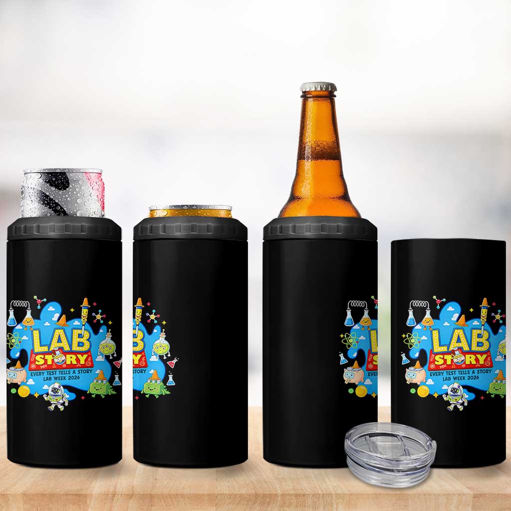Lab Story Lab Week 2026 Celebration 4 in 1 Can Cooler Tumbler Every Test Tells a Story Medical Lab Tech Appreciation Gift