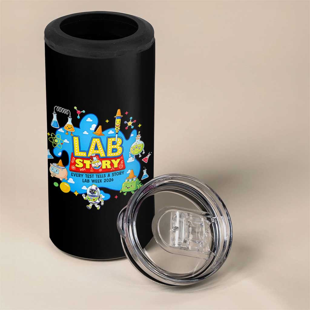 Lab Story Lab Week 2026 Celebration 4 in 1 Can Cooler Tumbler Every Test Tells a Story Medical Lab Tech Appreciation Gift