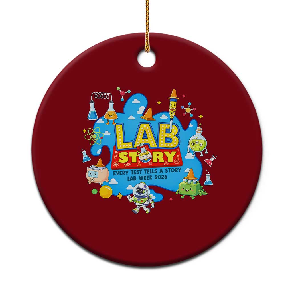 Lab Story Lab Week 2026 Celebration Ceramic Ornament Every Test Tells a Story Medical Lab Tech Appreciation Gift