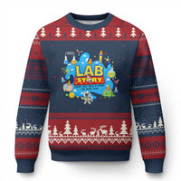 Lab Story Lab Week 2026 Celebration Ugly Christmas Sweater Every Test Tells a Story Medical Lab Tech Appreciation Gift