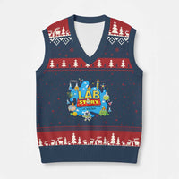 Lab Story Lab Week 2026 Celebration V-Neck Knit Sweater Vest Every Test Tells a Story Medical Lab Tech Appreciation Gift