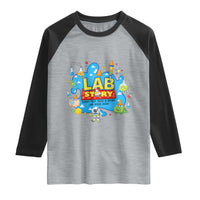 Lab Story Lab Week 2026 Celebration Raglan Shirt Every Test Tells a Story Medical Lab Tech Appreciation Gift