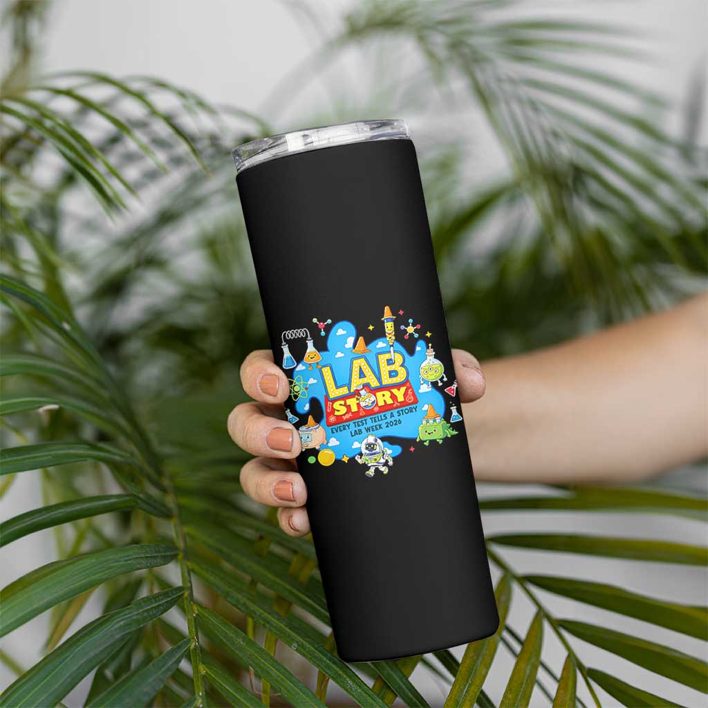 Lab Story Lab Week 2026 Celebration Skinny Tumbler Every Test Tells a Story Medical Lab Tech Appreciation Gift