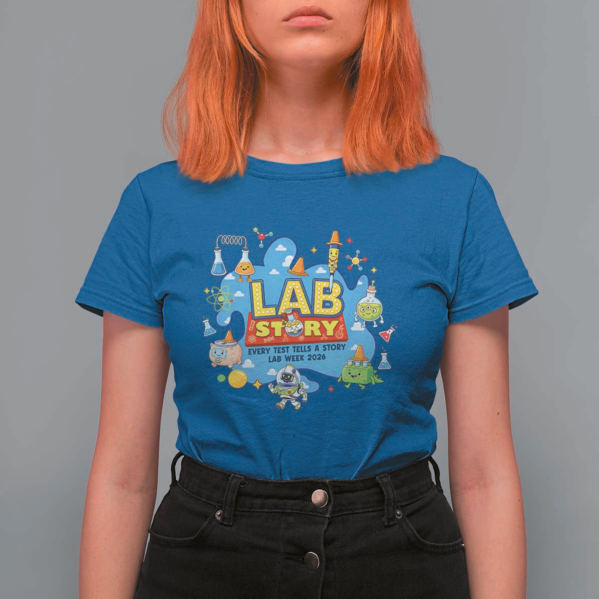 Lab Story Lab Week 2026 Celebration T Shirt For Women Every Test Tells a Story Medical Lab Tech Appreciation Gift