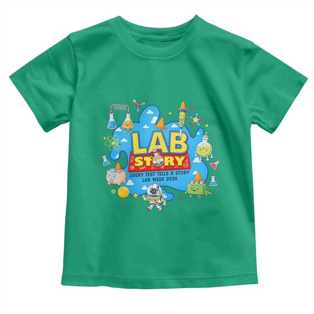 Lab Story Lab Week 2026 Celebration Toddler T Shirt Every Test Tells a Story Medical Lab Tech Appreciation Gift