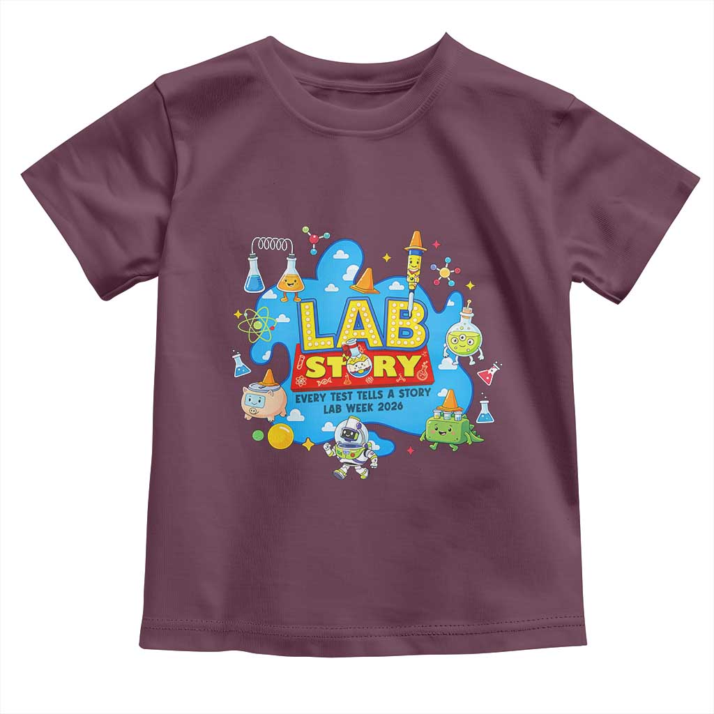 Lab Story Lab Week 2026 Celebration Toddler T Shirt Every Test Tells a Story Medical Lab Tech Appreciation Gift